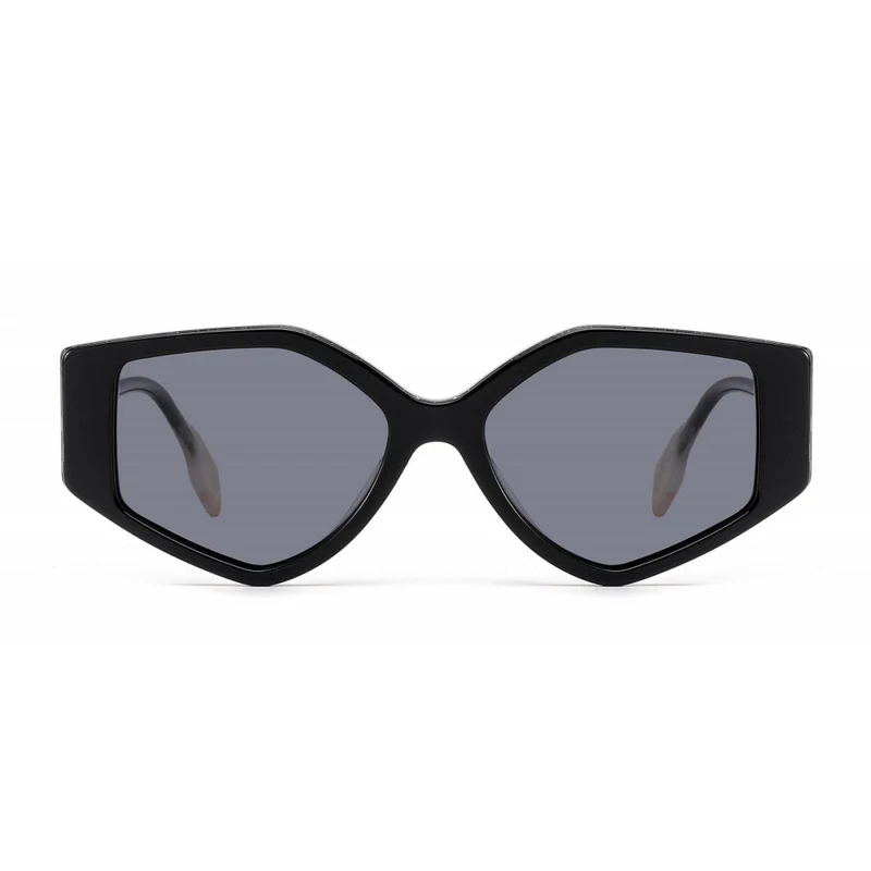 Dame modisk solbrille med unikt skåret design og UV-beskyttelse Luvikno