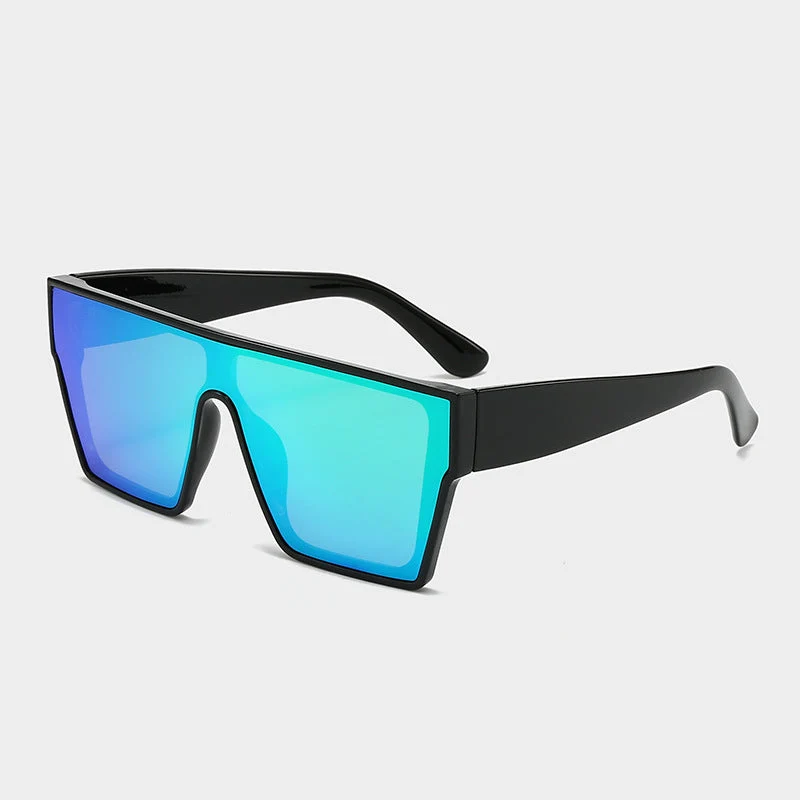 Dame moteriktig solbrille med kantede glass Luvikno
