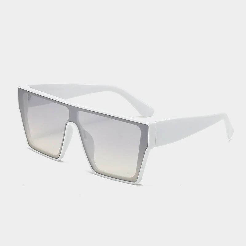 Dame moteriktig solbrille med kantede glass Luvikno