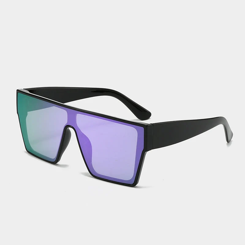 Dame moteriktig solbrille med kantede glass Luvikno