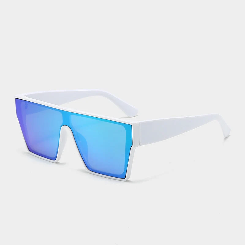Dame moteriktig solbrille med kantede glass Luvikno