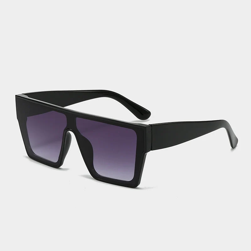 Dame moteriktig solbrille med kantede glass Luvikno