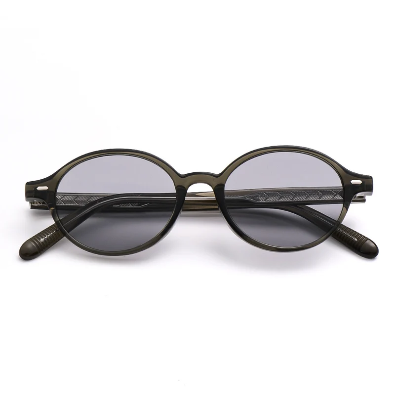 Dame moteriktig solbrille i oval design med stilige detaljer Luvikno
