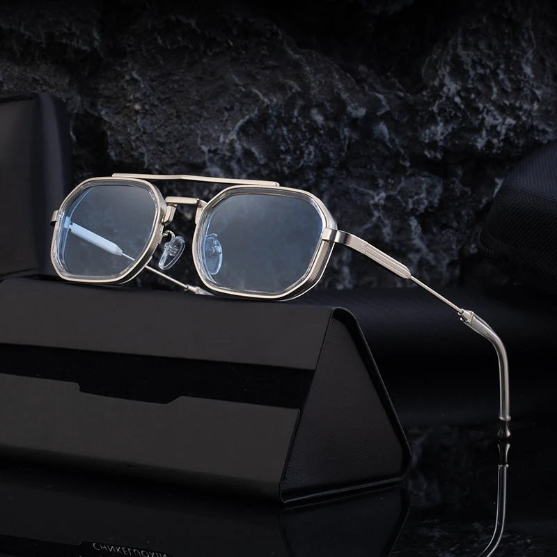 Dame moteriktig solbrille i iøynefallende, asymmetrisk design Luvikno