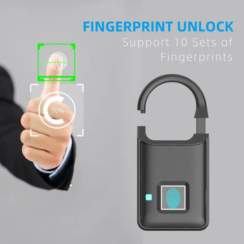 Touch Guard Smart Fingeravtrykk Vanntett Sikre Lås | Luvikno