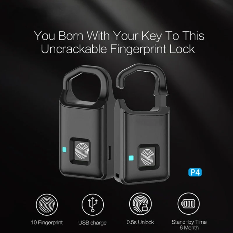Touch Guard Smart Fingeravtrykk Vanntett Sikre Lås | Luvikno