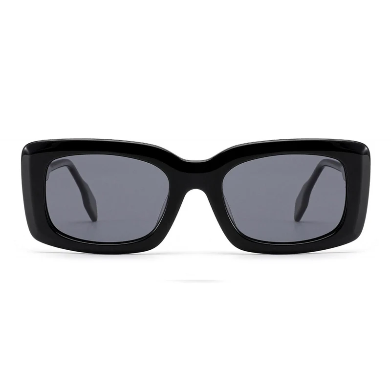 Dame moteriktig kvadratisk solbrille med unik ramme Luvikno