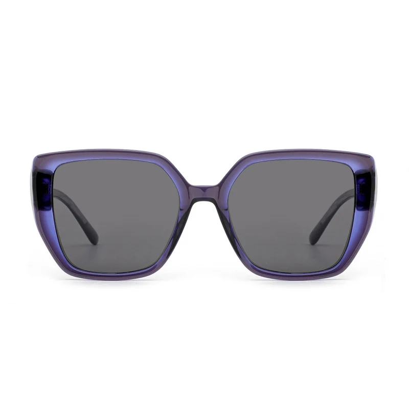 Dame stor firkantet solbrille med innovativ ramme og polarisert glass Luvikno