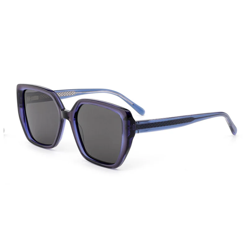 Dame stor firkantet solbrille med innovativ ramme og polarisert glass Luvikno