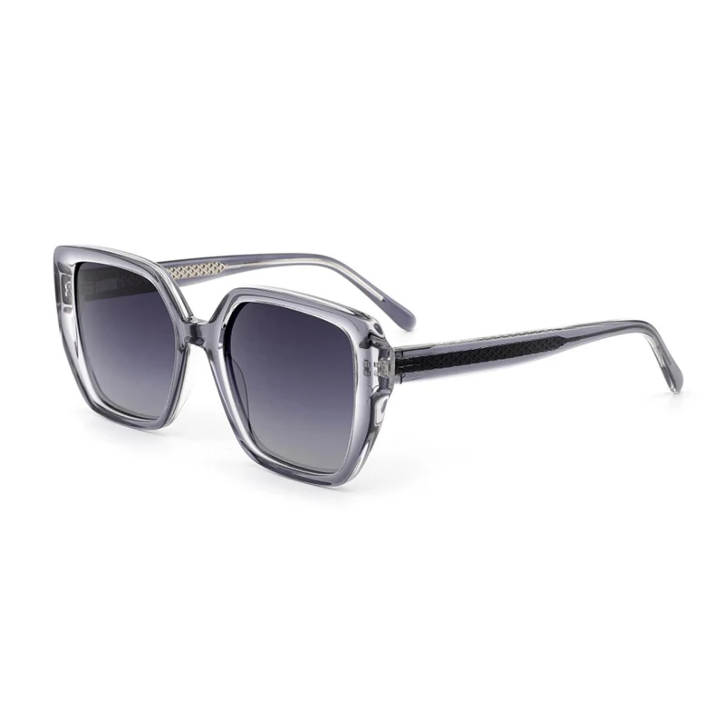 Dame stor firkantet solbrille med innovativ ramme og polarisert glass Luvikno