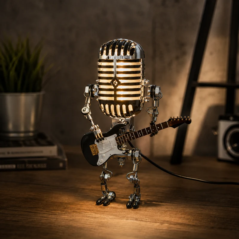 Robot bordlampe med justerbart LED lys | Luvikno