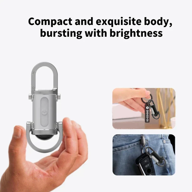 LED Pocket USB Oppladbar Nøkkelring Lys | Luvikno