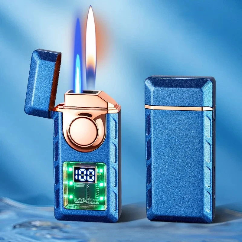 Stemmeaktivert USB Fargerik Dobbel Flamme Lighter | Luvikno