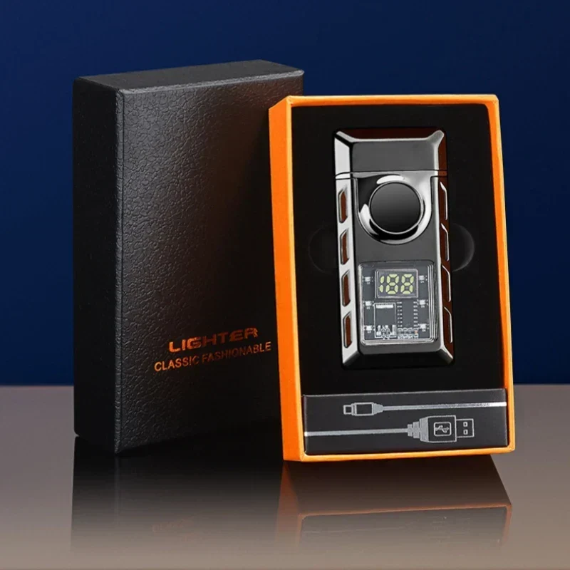 Stemmeaktivert USB Fargerik Dobbel Flamme Lighter | Luvikno