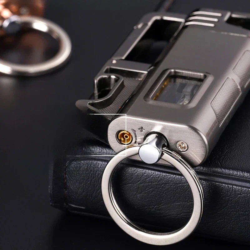 Moderne Vindresistente Metall Flaskeåpner Nøkkelring Lighter | Luvikno
