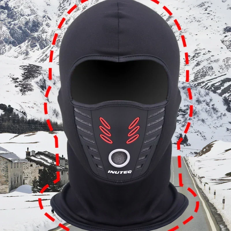 Vindbeskyttende Pustende MC Vinter Full Face Maske | Luvikno