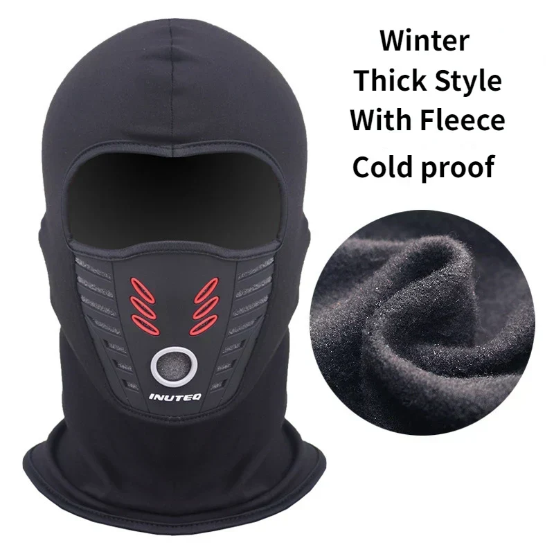 Vindbeskyttende Pustende MC Vinter Full Face Maske | Luvikno