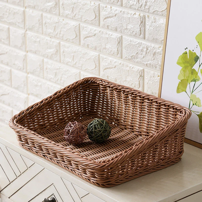 Unisex Bærbar Oppbevaringsboks i Flettet Rattan Luvikno