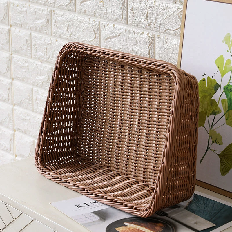 Unisex Bærbar Oppbevaringsboks i Flettet Rattan Luvikno