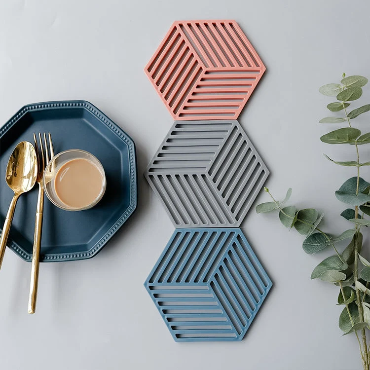 Unisex Silikon coasters med moderne geometrisk design Luvikno