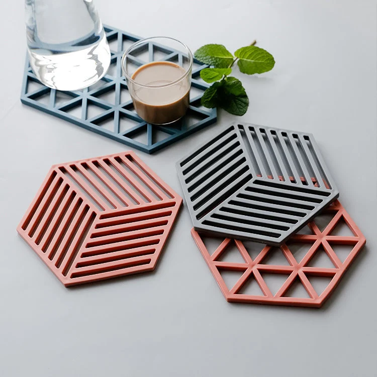 Unisex Silikon coasters med moderne geometrisk design Luvikno