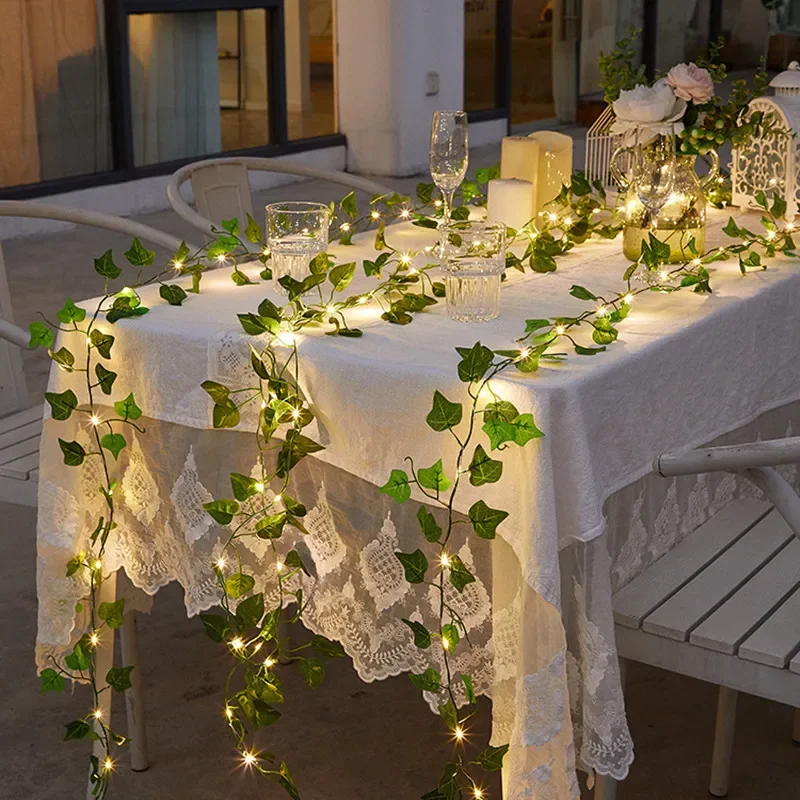 Künstliche Reben Lichterkette LED – Batteriebetrieben, 2m/5m/10m, 3 Designs | Weihnachten & Deko