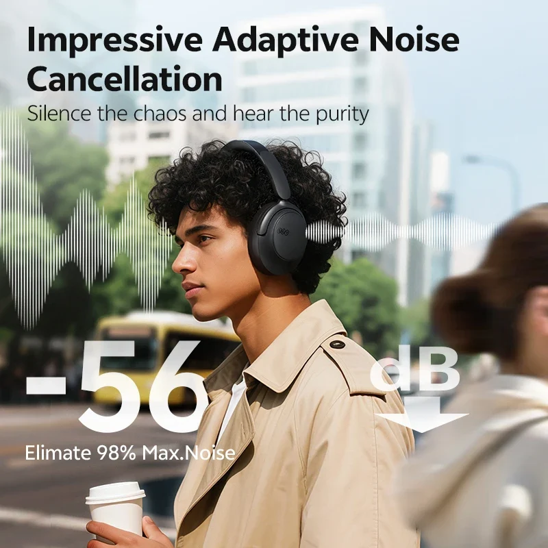 Over-Ear-Kopfhörer – 56dB, Hi-Res LDAC, Bluetooth 6.0 | 102h Akku, Dual Driver