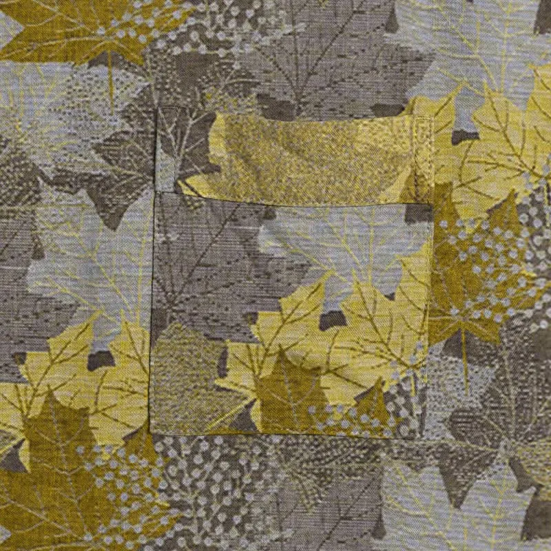 Kimono-Bademantel aus Baumwolle mit Ahornblattmuster für den Herbst