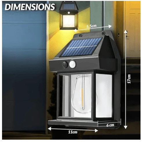 Solar vegglykt med bevegelsesdetektor | Luvikno