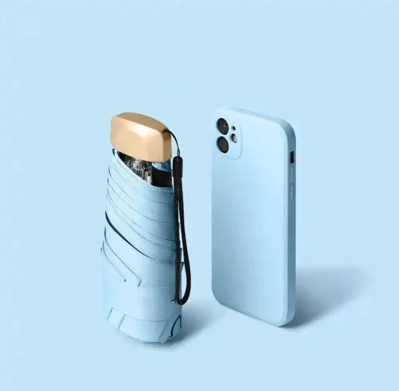 Mini Pocket Paraply UV Beskyttelse Kompakt | Luvikno