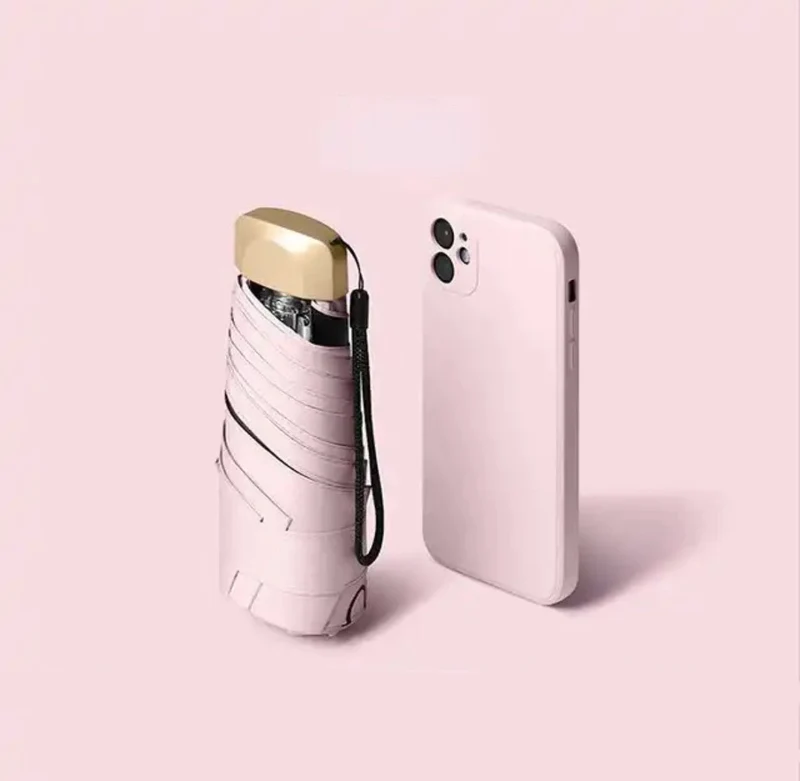 Mini Pocket Paraply UV Beskyttelse Kompakt | Luvikno