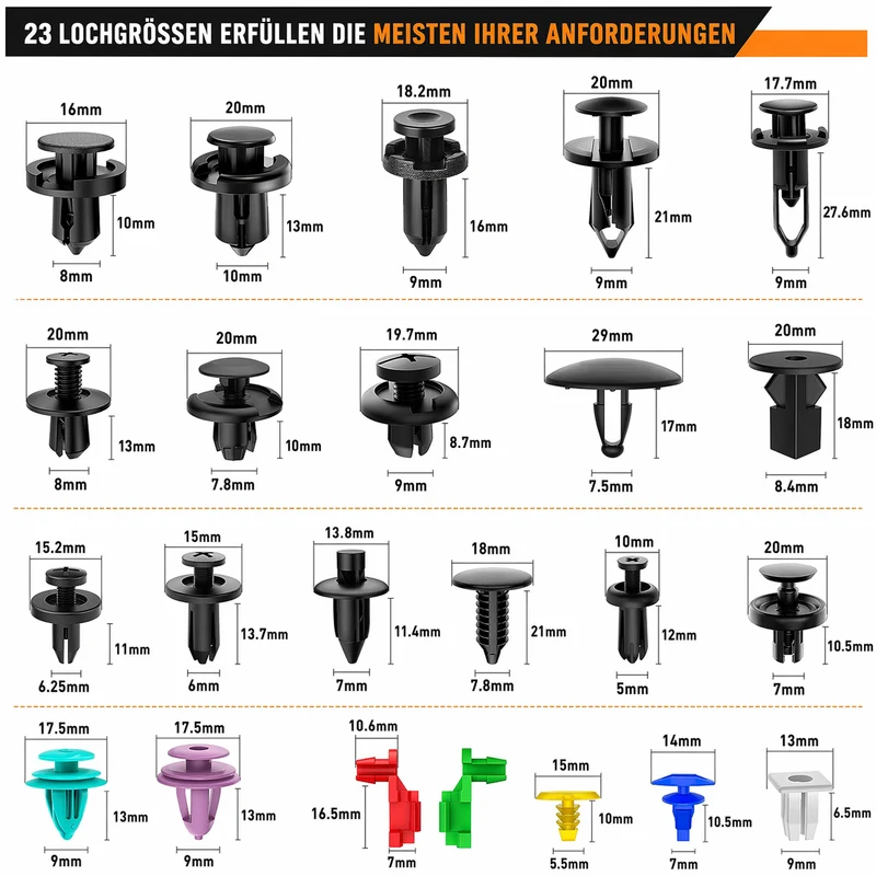 Bil feste klips sett 680 stykker | Luvikno