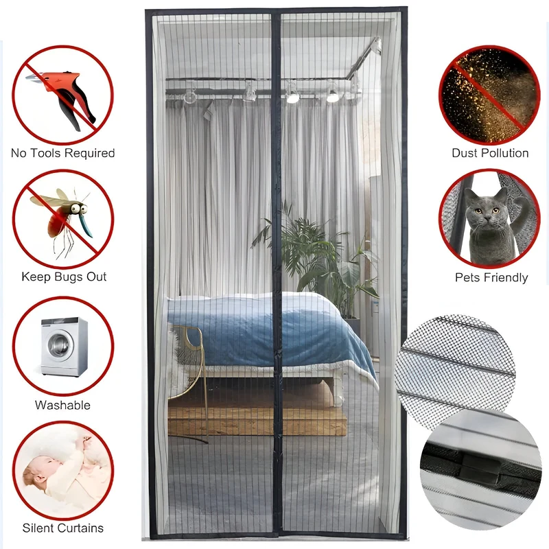 MagniSeal™ Magnetisk Dørnett Mot Insekter | Luvikno