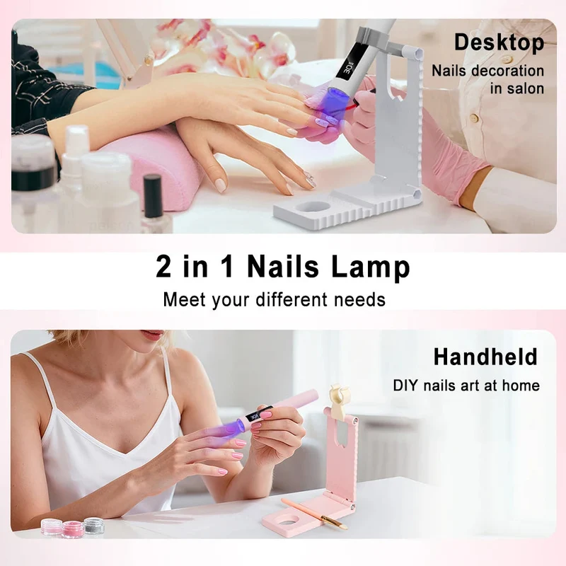 UV neglepenn med sammenleggbar stang - oppladbar | Luvikno
