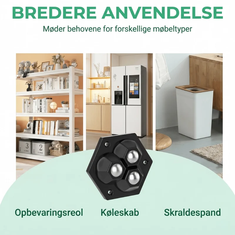 TriGlide 360° møbelhjul med lager | Luvikno