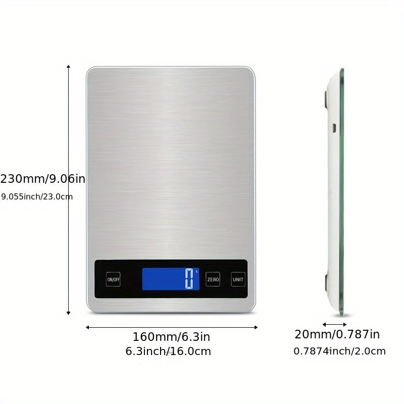 Digital kjøkkenvekt 15 kg USB oppladbar | Luvikno
