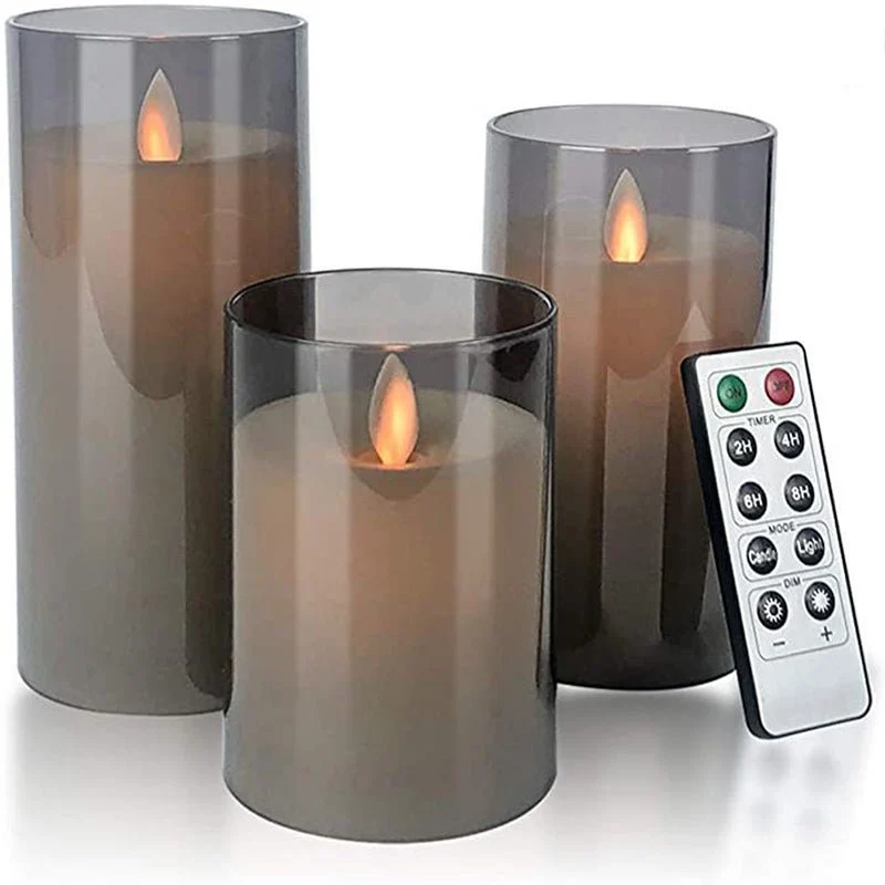 LED lys med fjernkontroll og timer i glassdesign | Luvikno