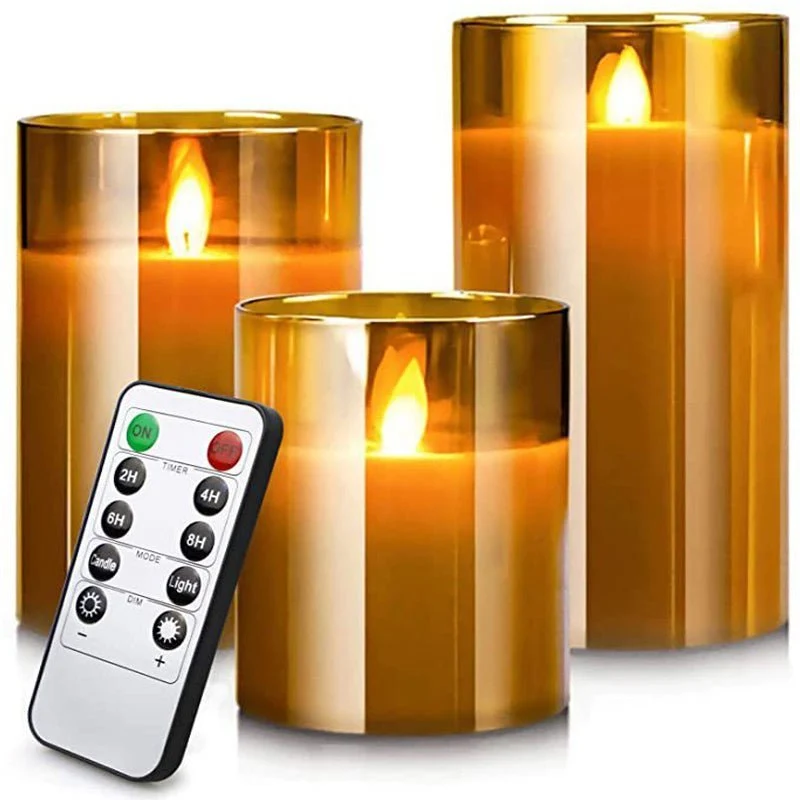 LED lys med fjernkontroll og timer i glassdesign | Luvikno