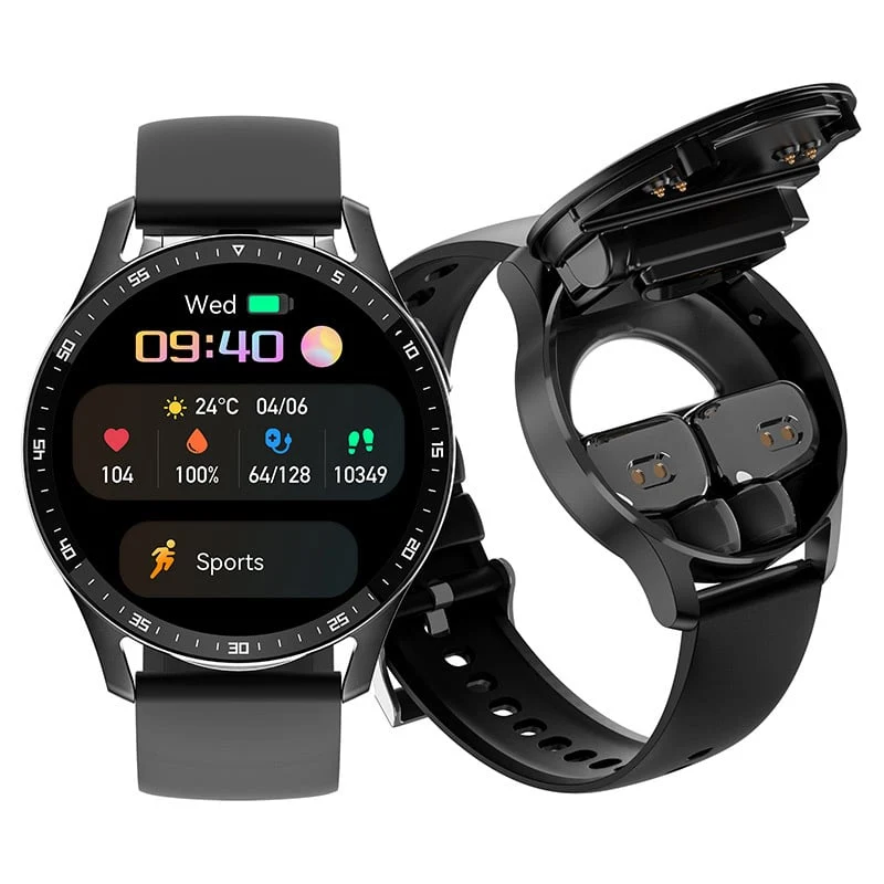 2-i-1 Smartklokke med integrerte hodetelefoner | Luvikno