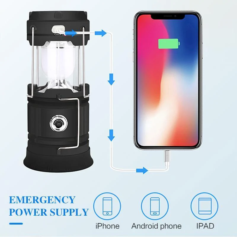3-i-1 LED campinglampe med flimrende flamme | Luvikno