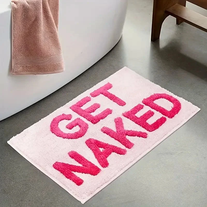 Tuftet design teppe "Get Naked" Rosa 80×50 cm | Luvikno