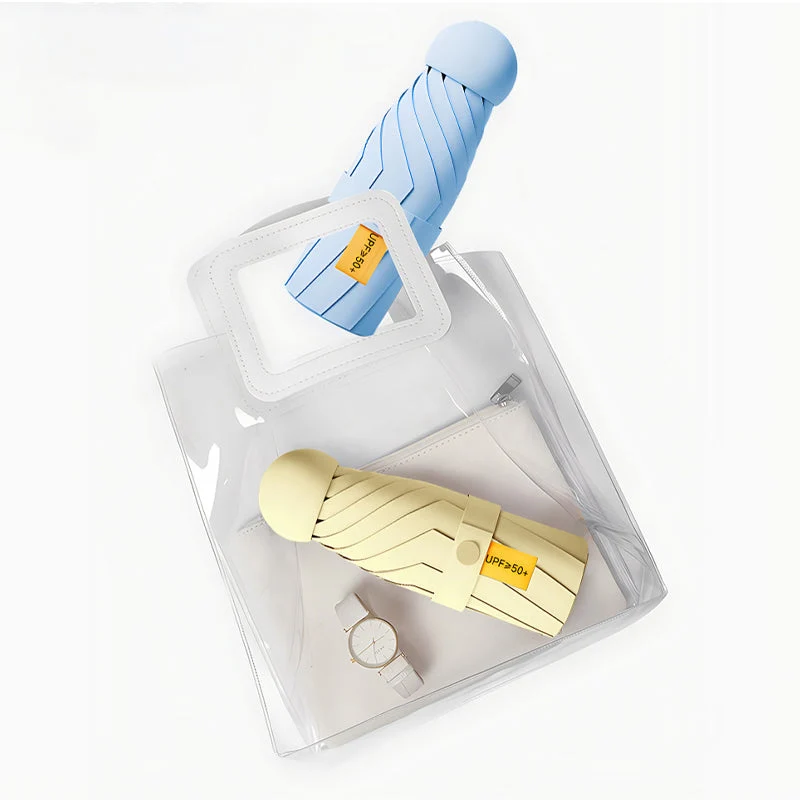 Capsule lommeparaply med solbeskyttelse | Luvikno