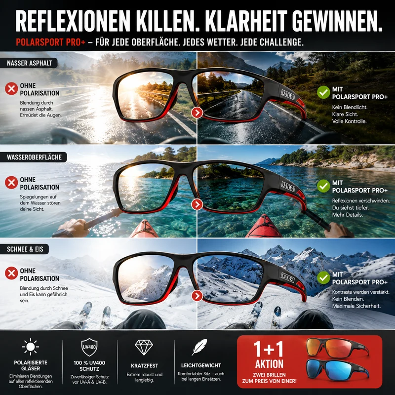 Herresportssolbriller med polariserte linser | Luvikno
