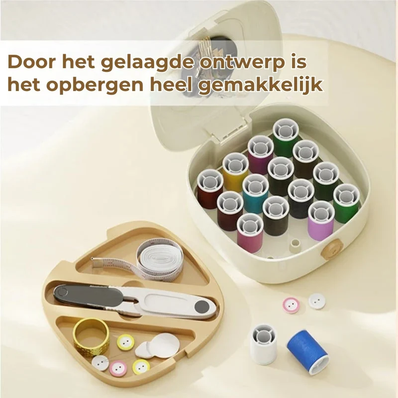 Magnetisk sysett med dobbel-lags boks | Luvikno