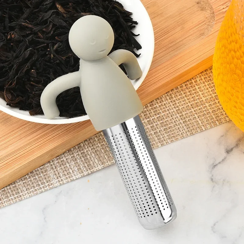 TeeFein Teesieb – Wiederverwendbares Edelstahl-Teesieb mit Silikongriff | Feines Teefilter für losen Tee | Praktischer Teeaufguss für Tassen und Becher