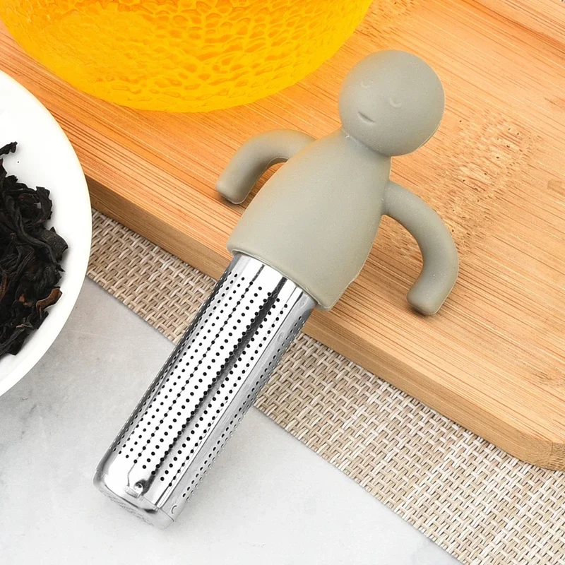 TeeFein Teesieb – Wiederverwendbares Edelstahl-Teesieb mit Silikongriff | Feines Teefilter für losen Tee | Praktischer Teeaufguss für Tassen und Becher