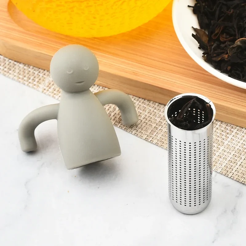 TeeFein Teesieb – Wiederverwendbares Edelstahl-Teesieb mit Silikongriff | Feines Teefilter für losen Tee | Praktischer Teeaufguss für Tassen und Becher