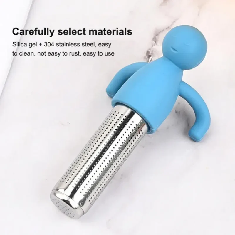 TeeFein Teesieb – Wiederverwendbares Edelstahl-Teesieb mit Silikongriff | Feines Teefilter für losen Tee | Praktischer Teeaufguss für Tassen und Becher