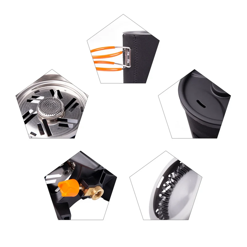 Fire-Maple Stern X1 Camping-Kochsystem – Tragbarer Gaskocher mit Wärmetauscher | Piezozündung & Aluminiumtopf | Für Trekking, Camping & Höhenlagen
