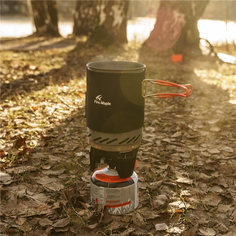 Fire-Maple Stern X1 Camping-Kochsystem – Tragbarer Gaskocher mit Wärmetauscher | Piezozündung & Aluminiumtopf | Für Trekking, Camping & Höhenlagen